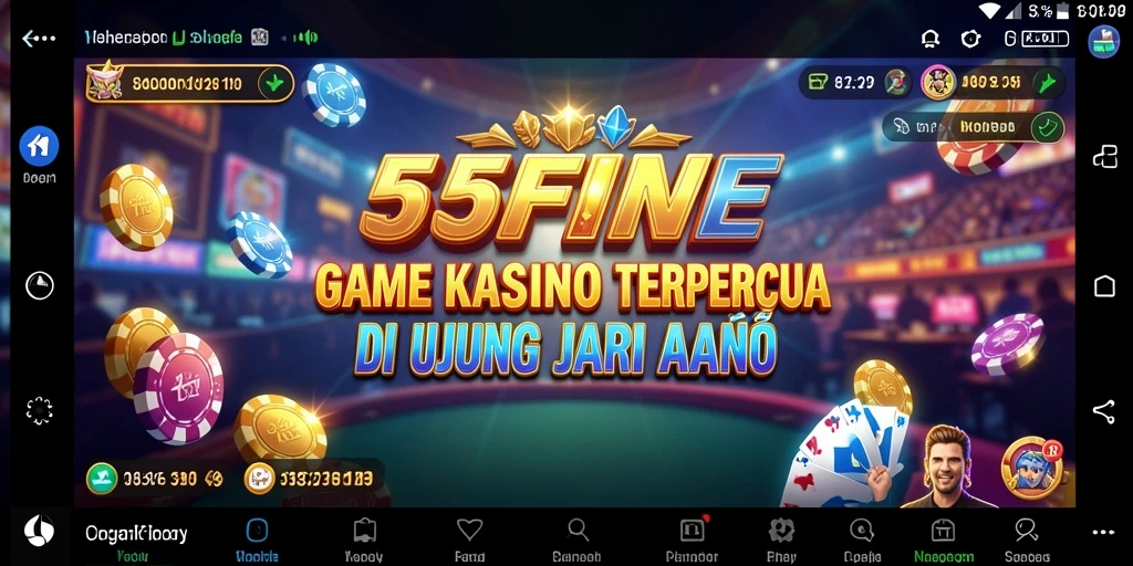 Tampilan menarik dari gameplay Kasino di 55FIVE.