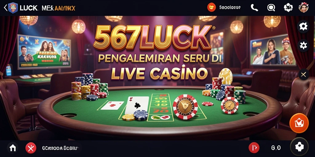 Screenshot gameplay 567LUCK menampilkan dealer profesional dan pemain aktif.