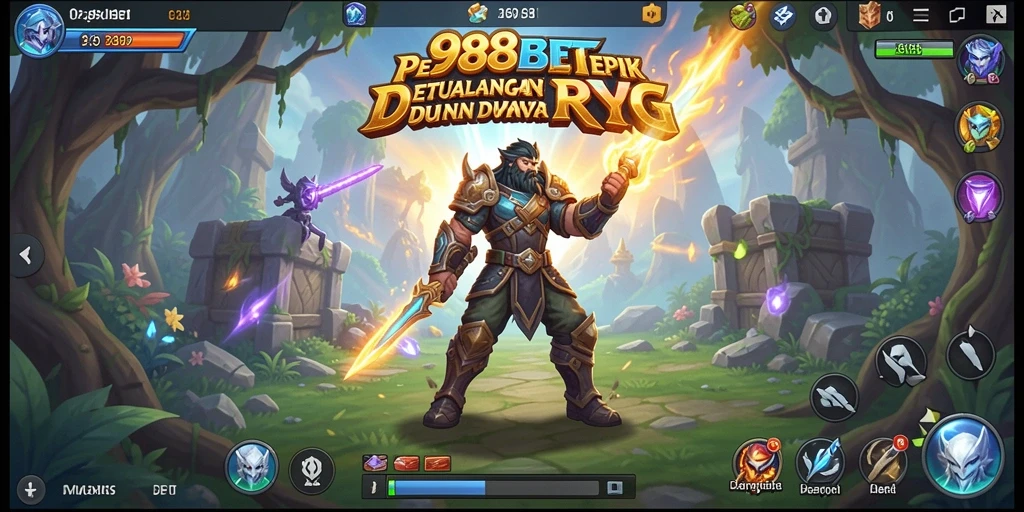 Screenshot utama 988BET menampilkan aksi gameplay RPG yang menegangkan.