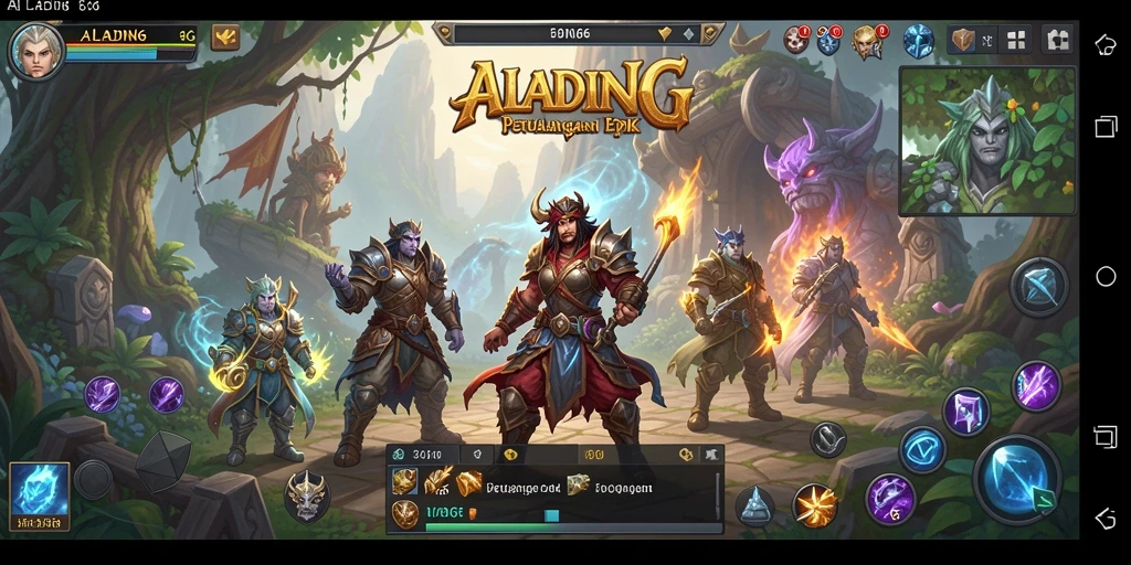 Tampilan gameplay RPG yang mendebarkan dalam ALADIN66.