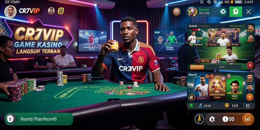 Tampilan gameplay Live Casino yang memukau dan interaktif di CR7VIP.