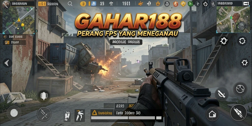 Tampilan gameplay GAHAR188 di medan perang yang intens.