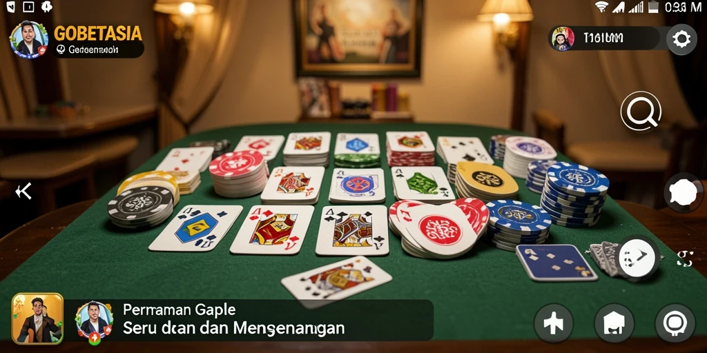 Tampilan permainan Gaple seru di GOBETASIA.