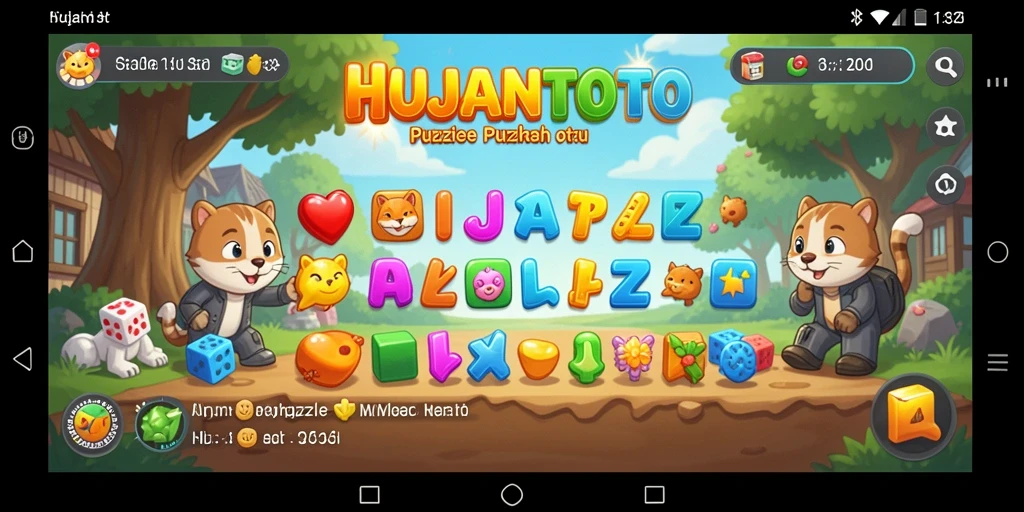Tangkapan layar gameplay HUJANTOTO yang menampilkan teka-teki menarik.