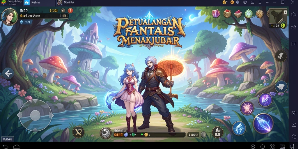 Screenshot utama IN22 menunjukkan aksi seru dalam pertarungan Anime.