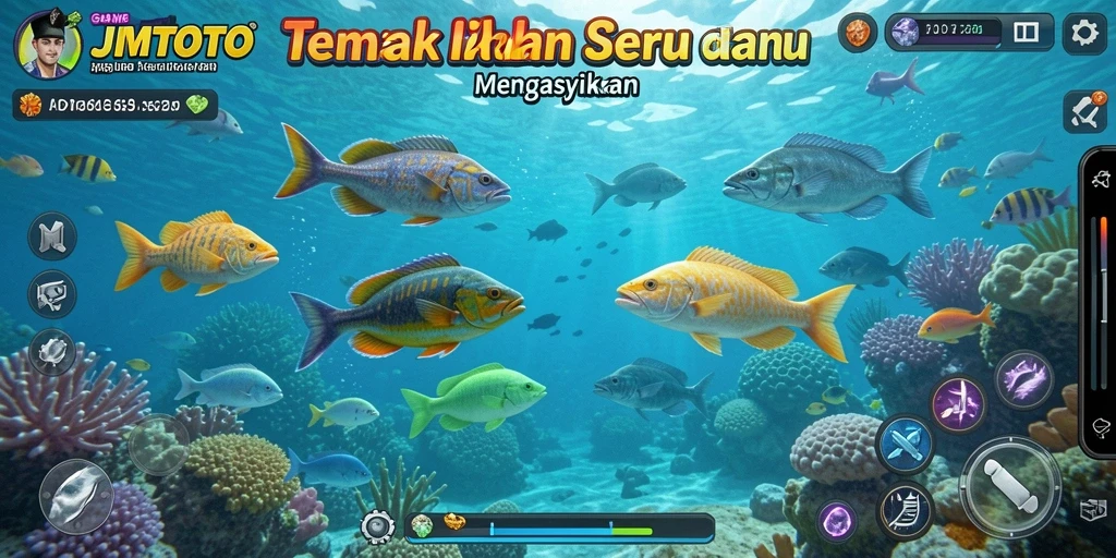 Gameplay seru JMTOTO saat menembak ikan.