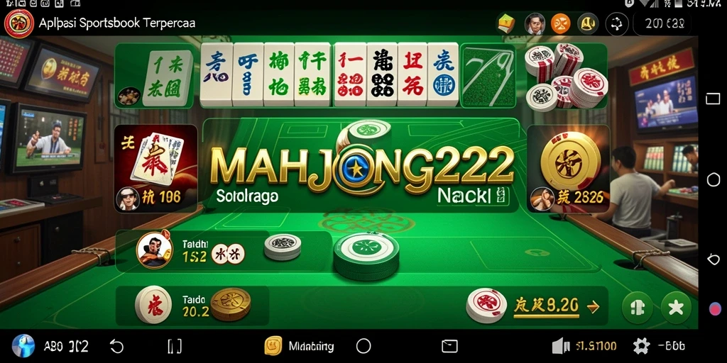 Tampilan gameplay MAHJONG222 dengan berbagai opsi taruhan olahraga.