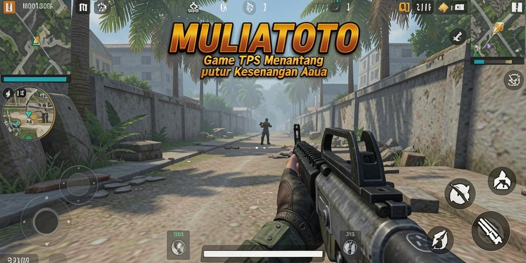 Screenshot menunjukkan aksi intens dan gameplay seru di MULIATOTO.