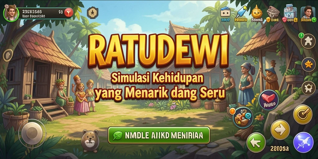 Screenshot gameplay RATUDEWI menampilkan interaksi karakter yang dinamis dan lingkungan yang memukau.