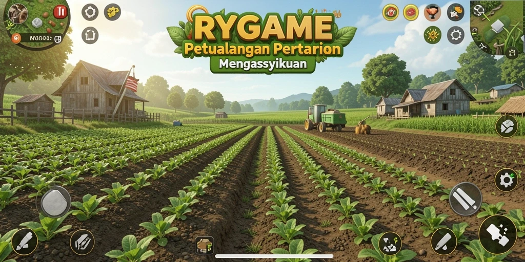 Tampilan gameplay menarik dari RPGAME dengan aktivitas pertanian.