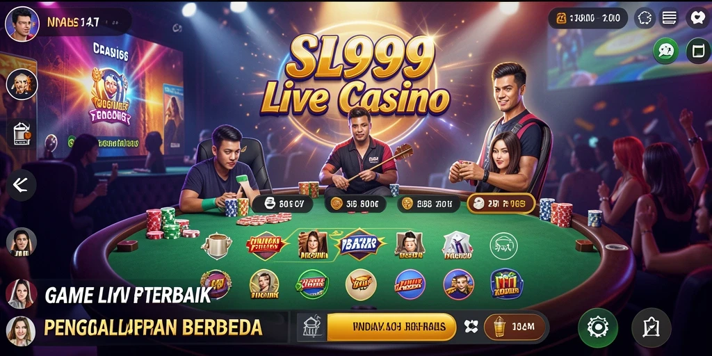 Gameplay mendebarkan Live Casino di SL999 dengan dealer profesional.